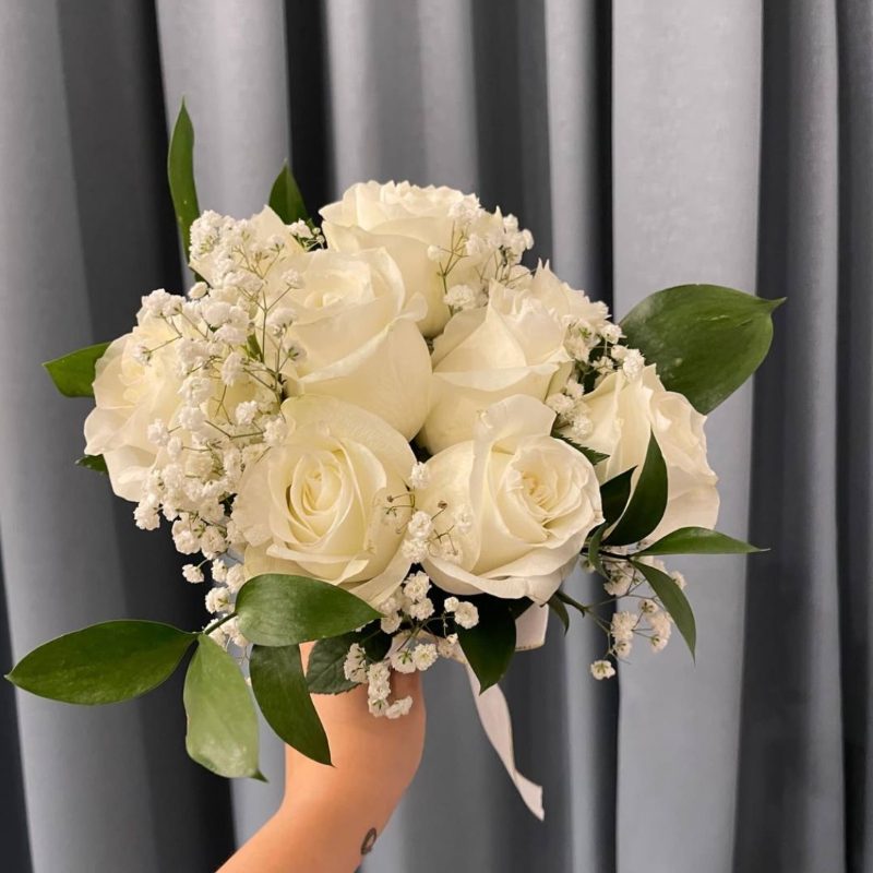 Bridal White Rose Bouquet